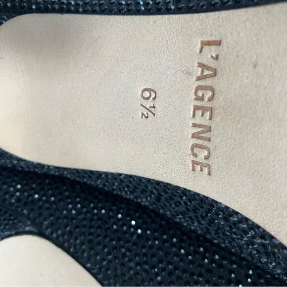 L'Agence Mariette‎ Rhinestone Strassed Ankle Boot Size 6.5 Stiletto Bootie bling - Picture 3 of 7